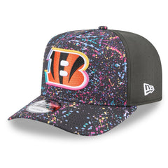 Cincinnati Bengals New Era 2025 NFL Crucial Catch A-Frame 9FIFTY Snapback Hat Black