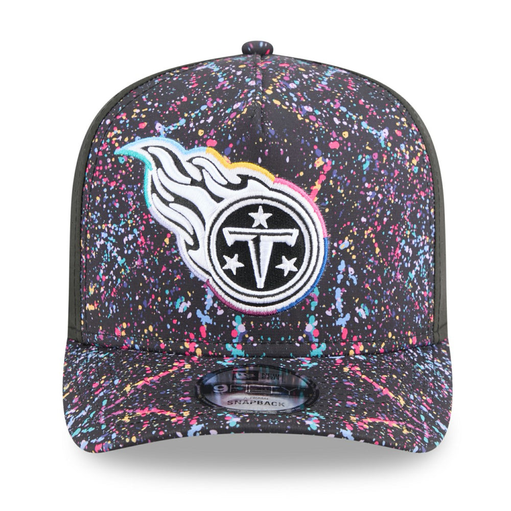 Tennessee Titans New Era 2025 NFL Crucial Catch A-Frame 9FIFTY Snapback Hat Black