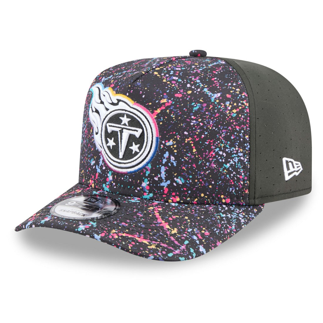 Tennessee Titans New Era 2025 NFL Crucial Catch A-Frame 9FIFTY Snapback Hat Black