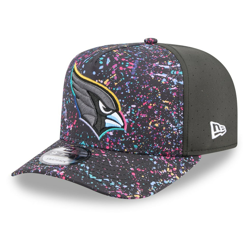 Arizona Cardinals New Era 2025 NFL Crucial Catch A-Frame 9FIFTY Snapback Hat Black