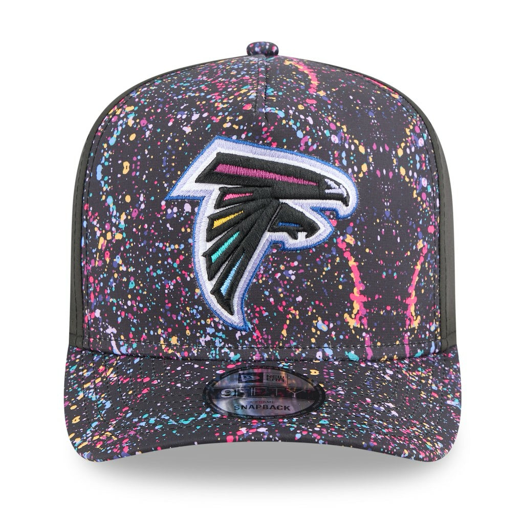 Atlanta Falcons New Era 2025 NFL Crucial Catch A-Frame 9FIFTY Snapback Hat Black