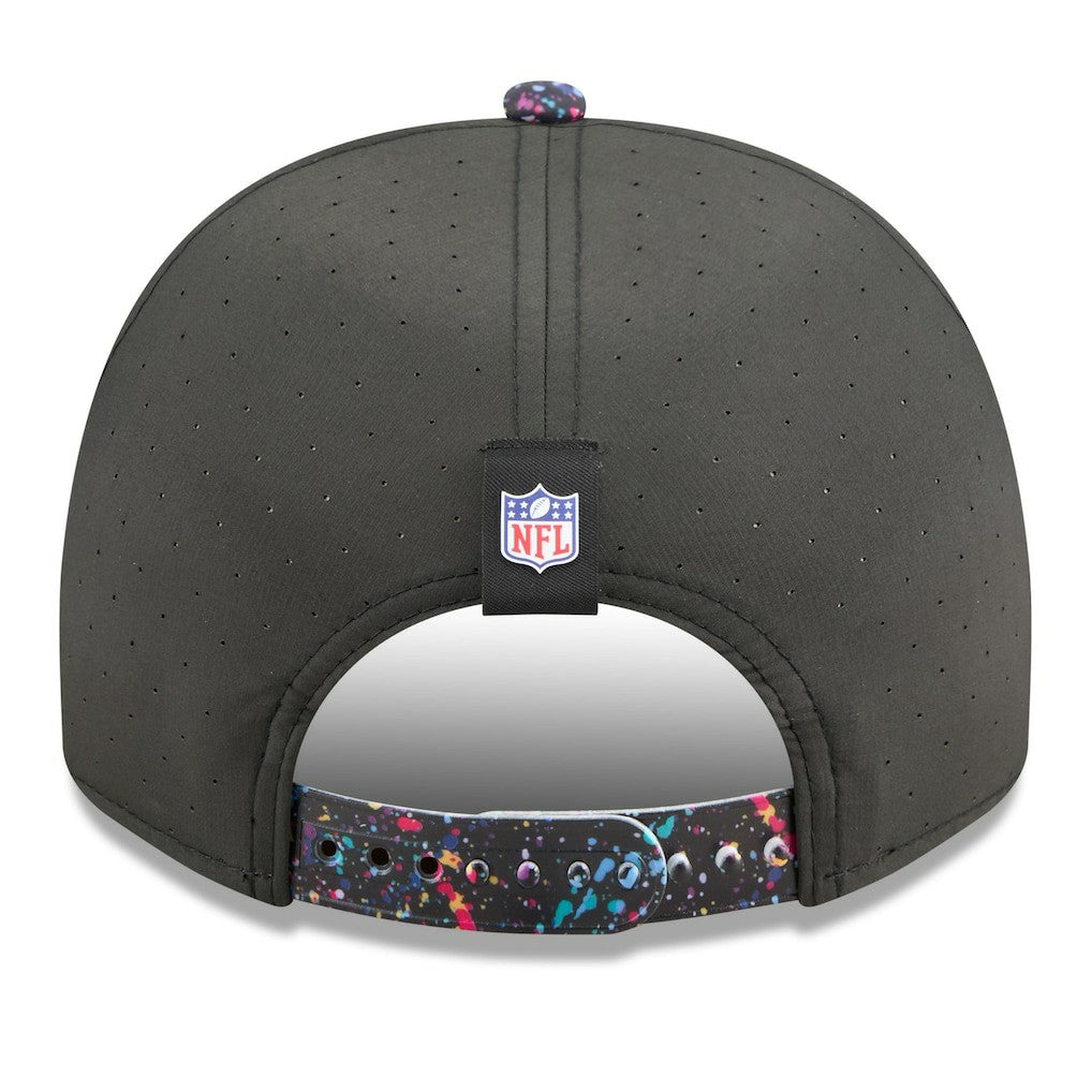 Detroit Lions New Era 2025 NFL Crucial Catch A-Frame 9FIFTY Snapback Hat Black