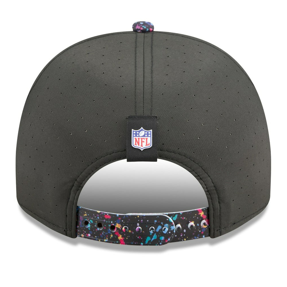 Detroit Lions New Era 2025 NFL Crucial Catch A-Frame 9FIFTY Snapback Hat Black