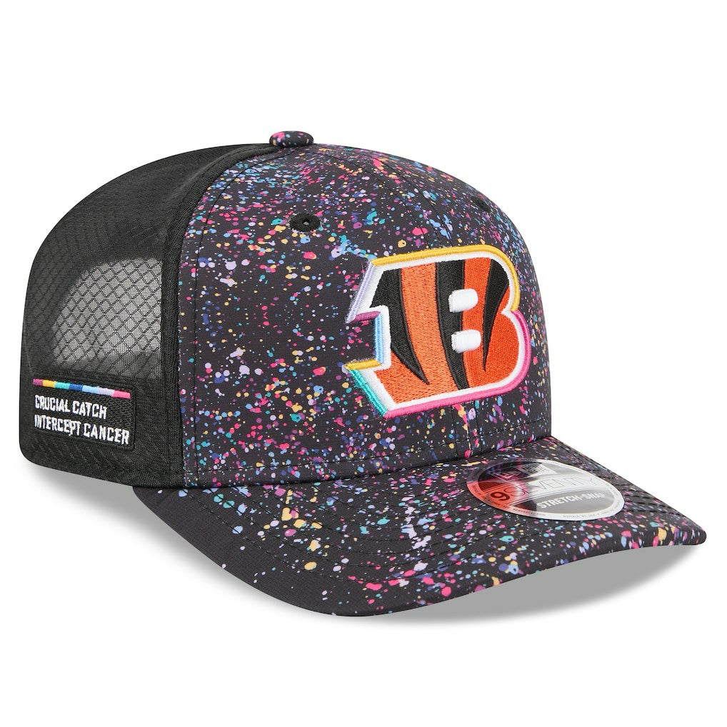 Cincinnati Bengals New Era 2025 NFL Crucial Catch 9SEVENTY Adjustable Hat Black
