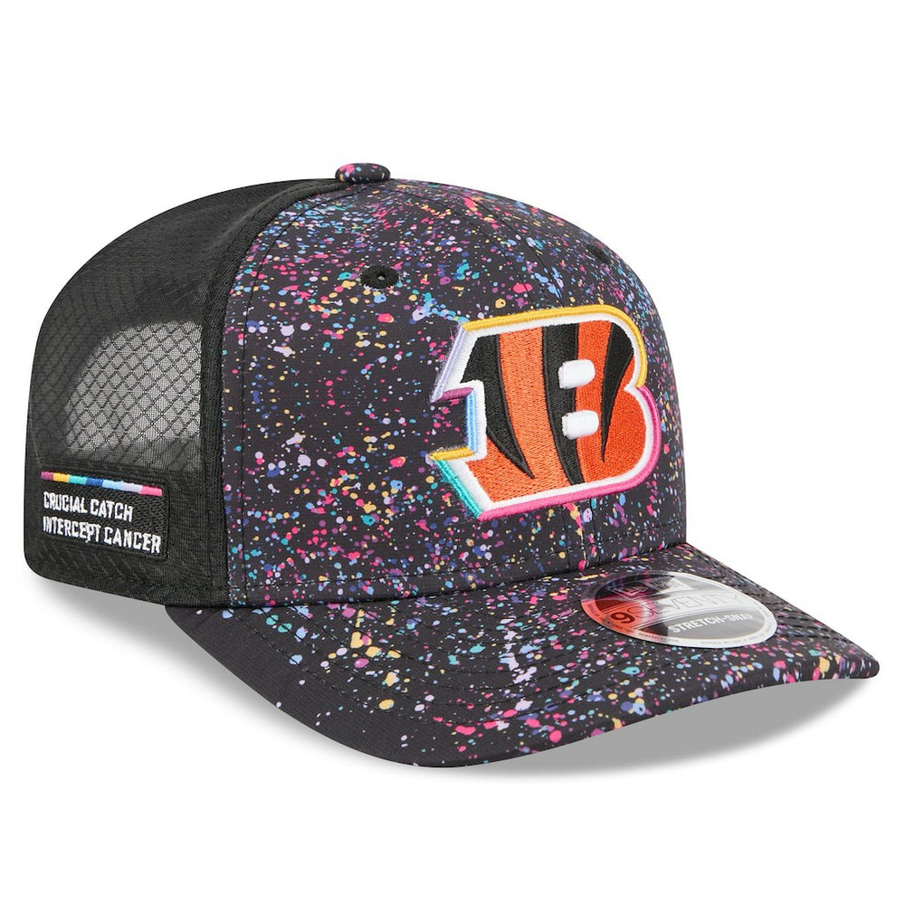 Cincinnati Bengals New Era 2025 NFL Crucial Catch 9SEVENTY Adjustable Hat Black