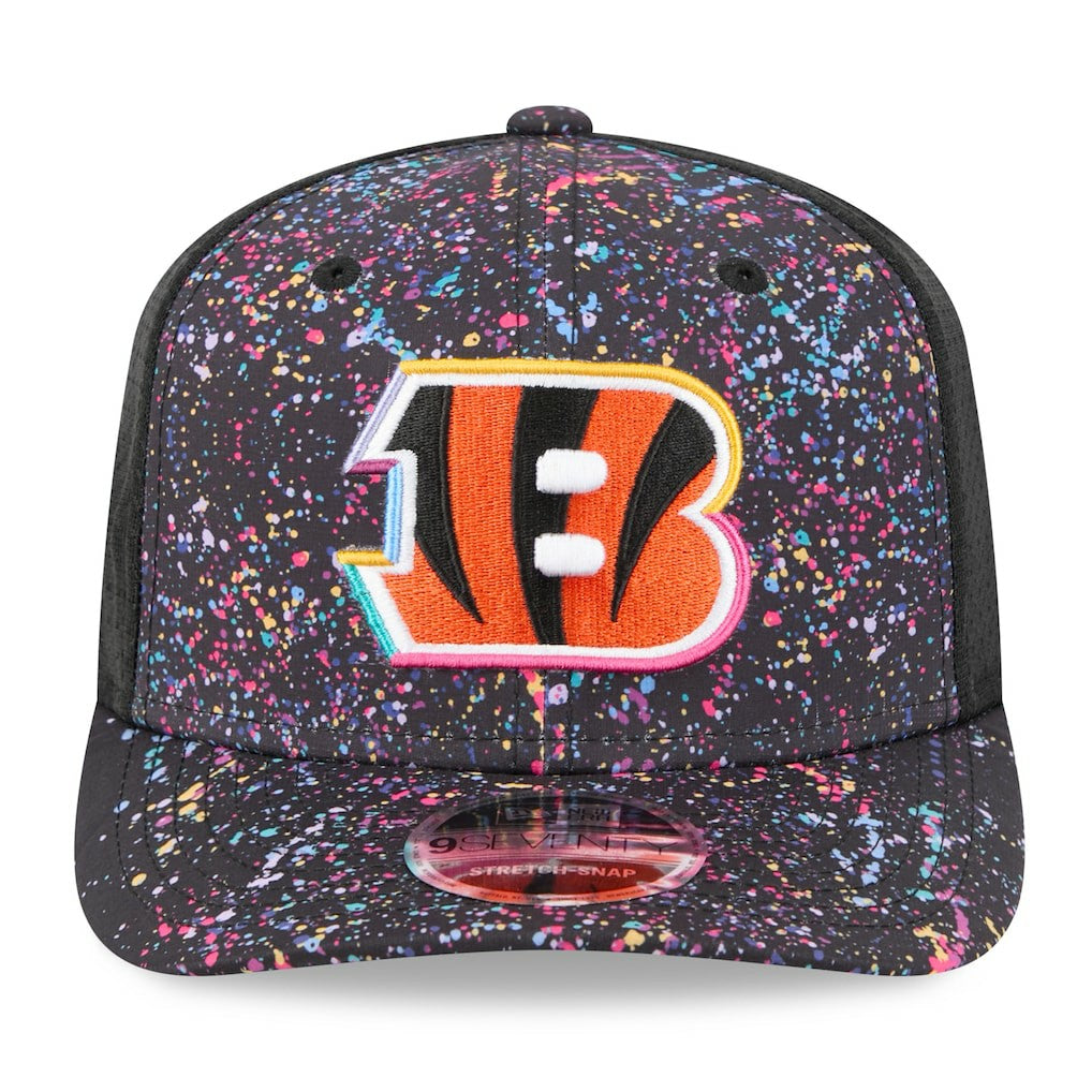 Cincinnati Bengals New Era 2025 NFL Crucial Catch 9SEVENTY Adjustable Hat Black