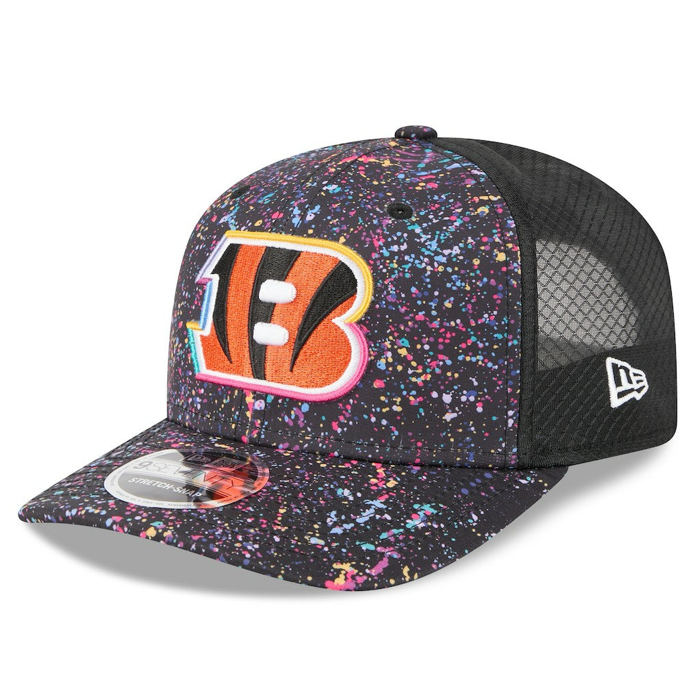 Cincinnati Bengals New Era 2025 NFL Crucial Catch 9SEVENTY Adjustable Hat Black