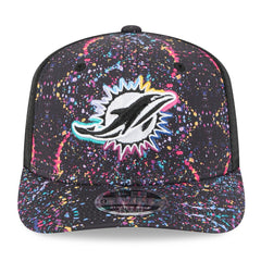 Miami Dolphins New Era 2025 NFL Crucial Catch 9SEVENTY Adjustable Hat Black