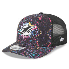 Miami Dolphins New Era 2025 NFL Crucial Catch 9SEVENTY Adjustable Hat Black