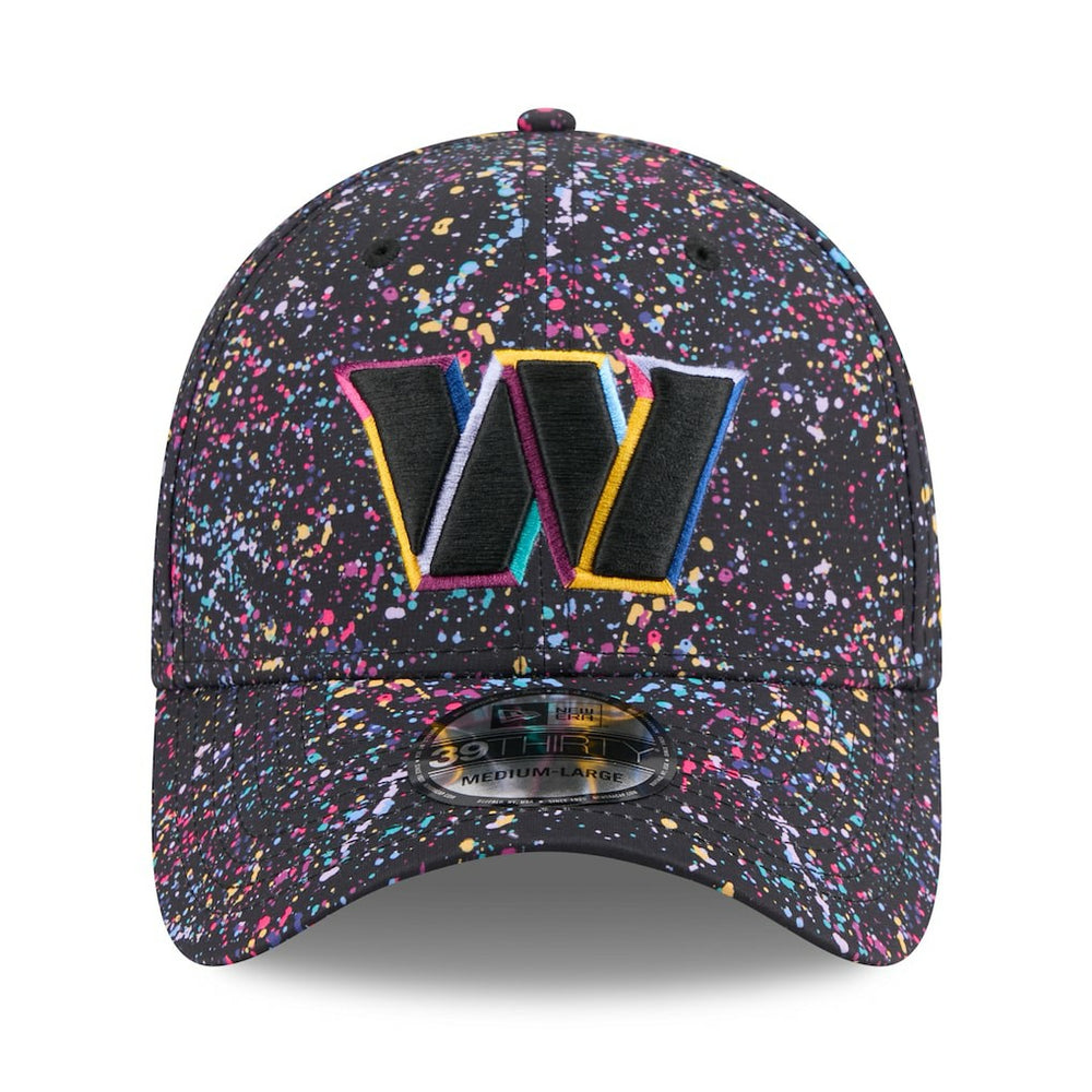Washington Commanders New Era 2025 NFL Crucial Catch 39THIRTY Flex Hat Black