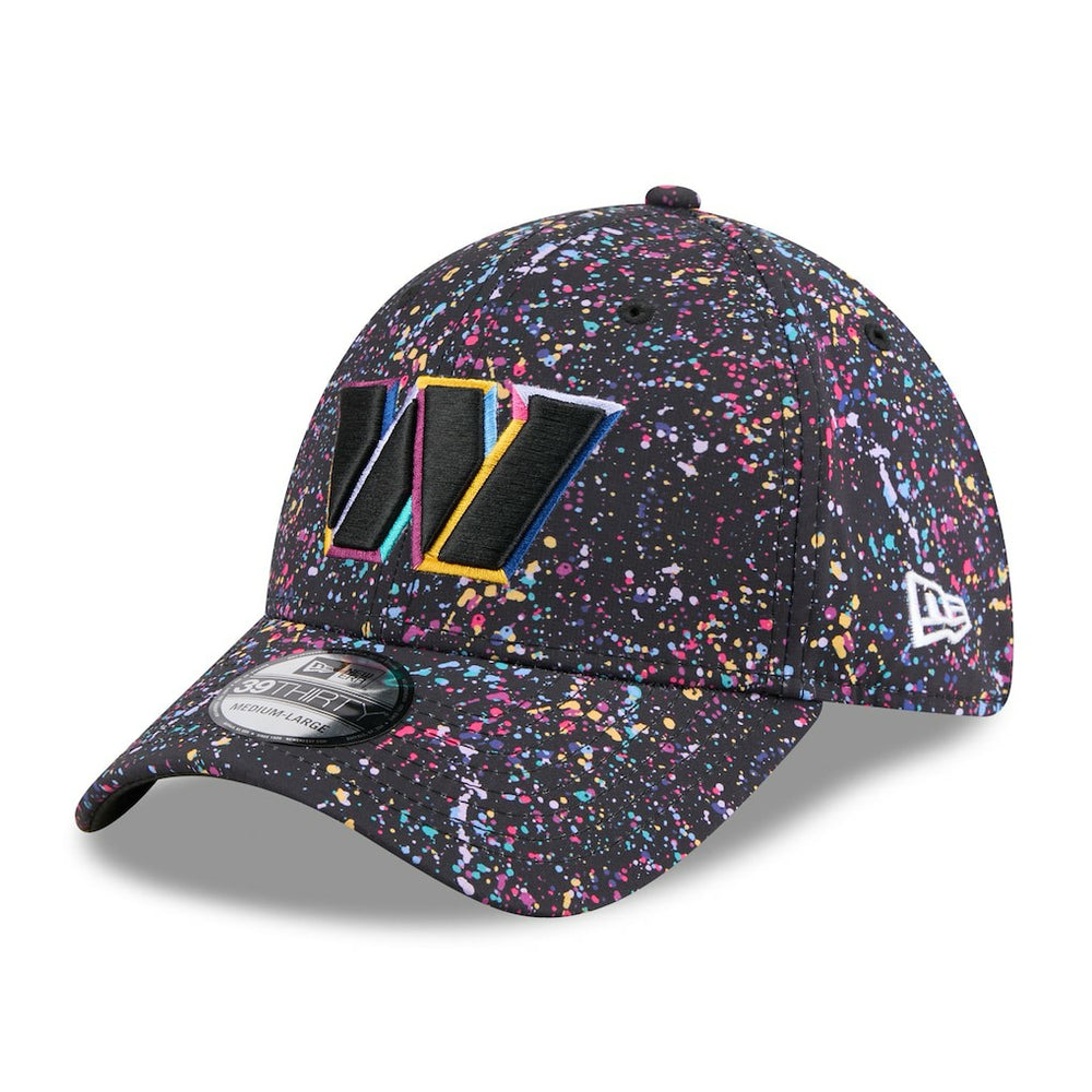 Washington Commanders New Era 2025 NFL Crucial Catch 39THIRTY Flex Hat Black