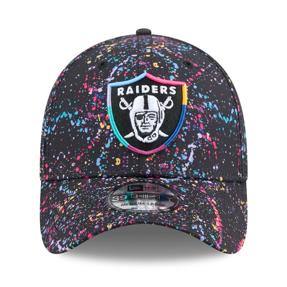 Las Vegas Raiders New Era 2025 NFL Crucial Catch 39THIRTY Flex Hat Black