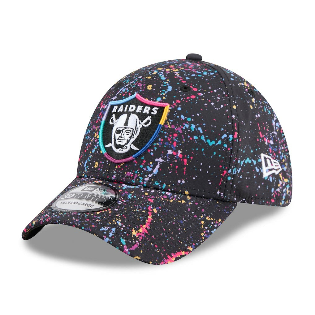 Las Vegas Raiders New Era 2025 NFL Crucial Catch 39THIRTY Flex Hat Black