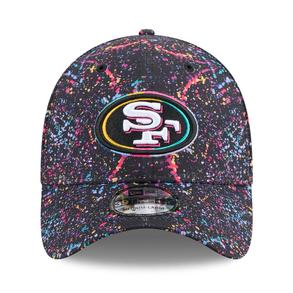 San Francisco 49ers New Era 2025 NFL Crucial Catch 39THIRTY Flex Hat Black