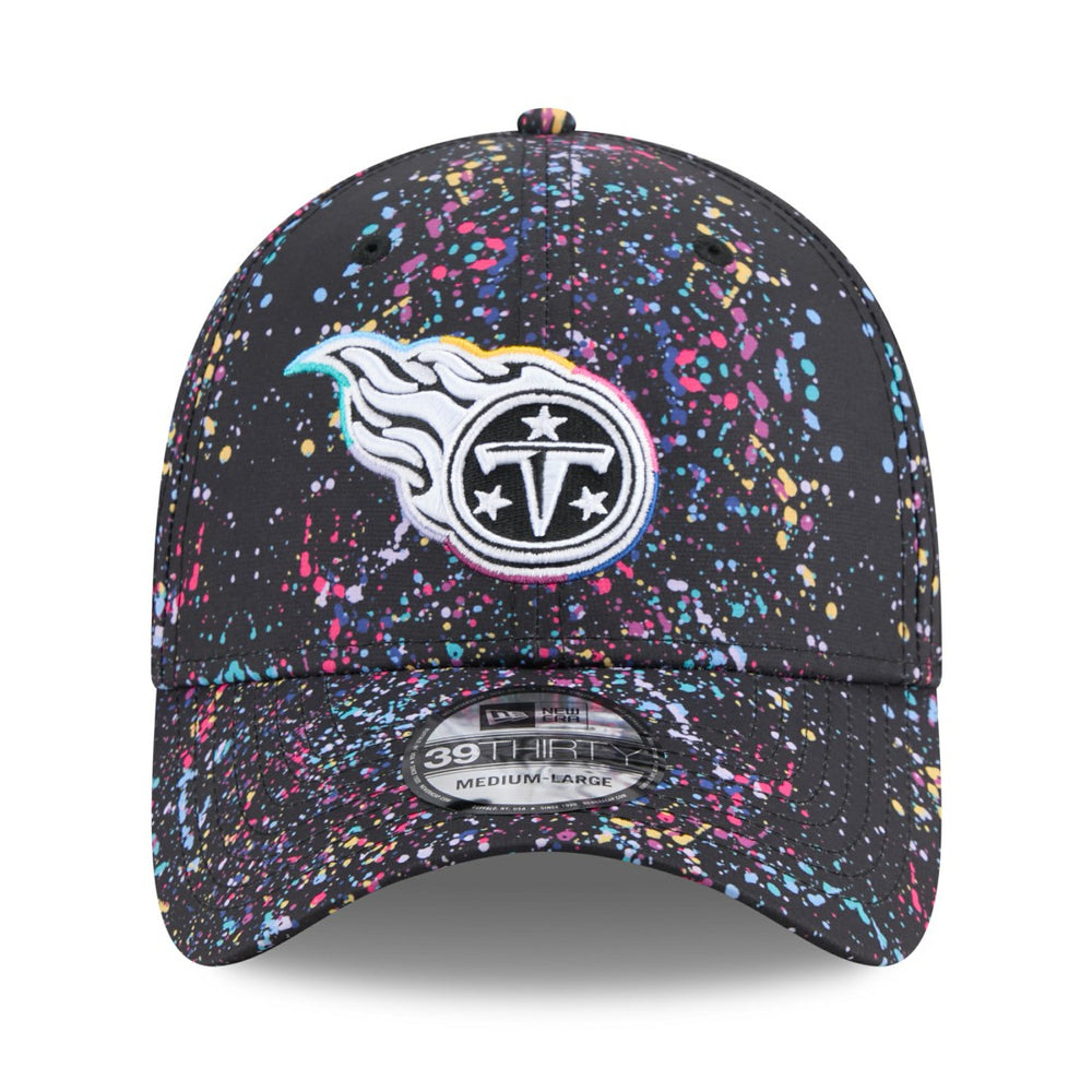 Tennessee Titans New Era 2025 NFL Crucial Catch 39THIRTY Flex Hat Black