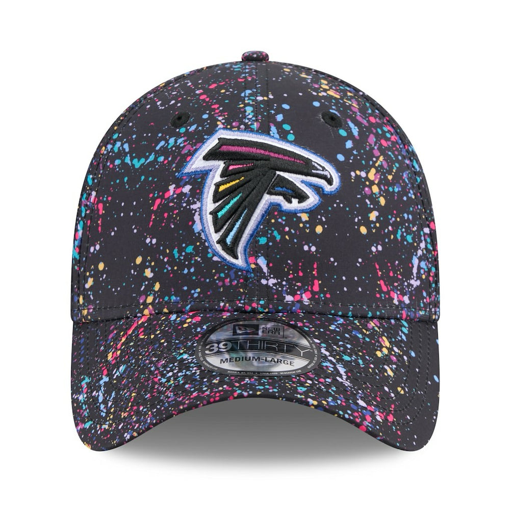 Atlanta Falcons New Era 2025 NFL Crucial Catch 39THIRTY Flex Hat Black