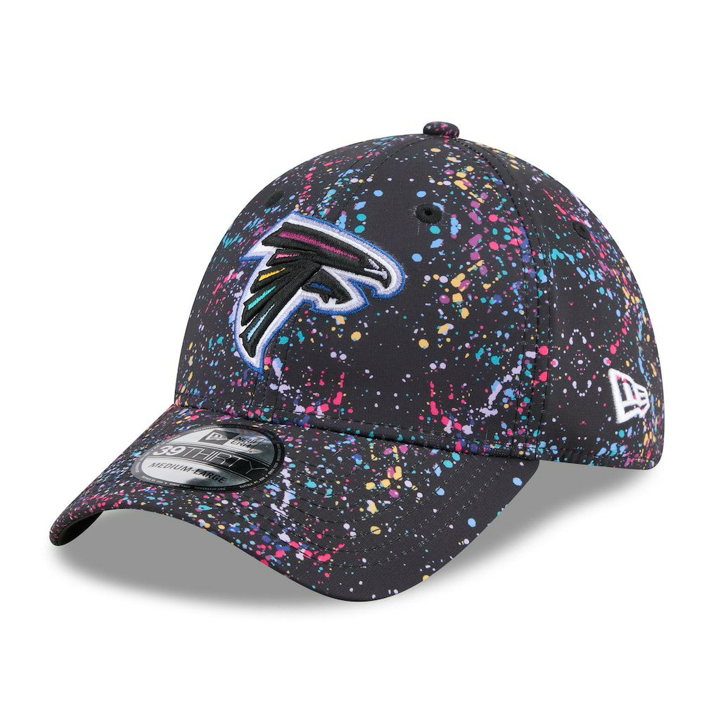 Atlanta Falcons New Era 2025 NFL Crucial Catch 39THIRTY Flex Hat Black