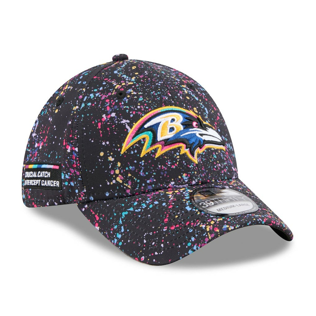 Baltimore Ravens New Era 2025 NFL Crucial Catch 39THIRTY Flex Hat Black