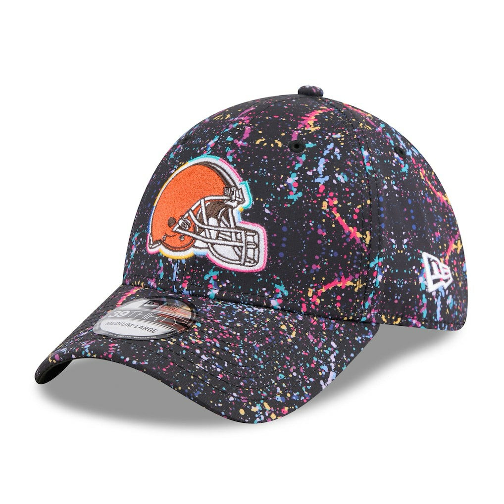 Cleveland Browns New Era 2025 NFL Crucial Catch 39THIRTY Flex Hat Black