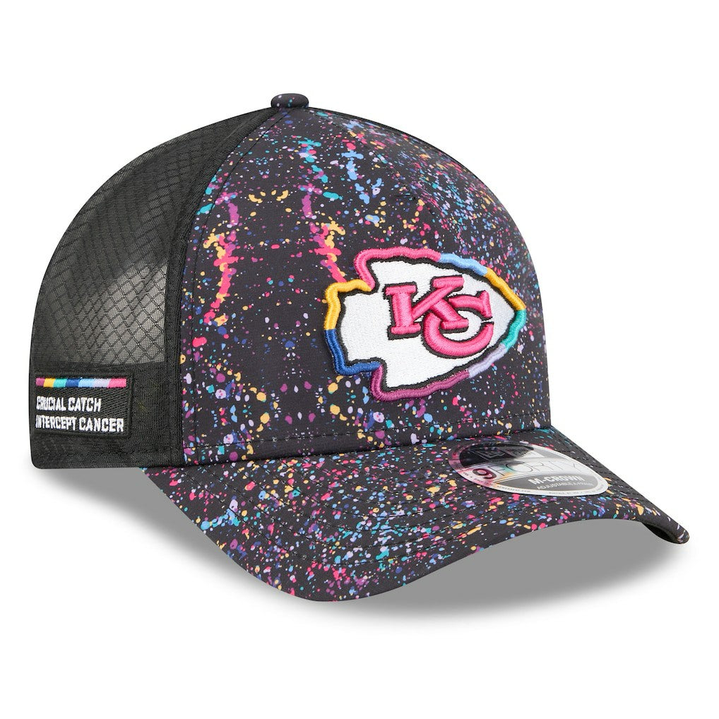 Kansas City Chiefs New Era 2025 NFL Crucial Catch 9FORTY Adjustable Hat Black