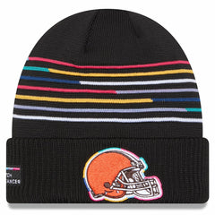 Cleveland Browns New Era 2025 NFL Crucial Catch Cuffed Knit Hat Black