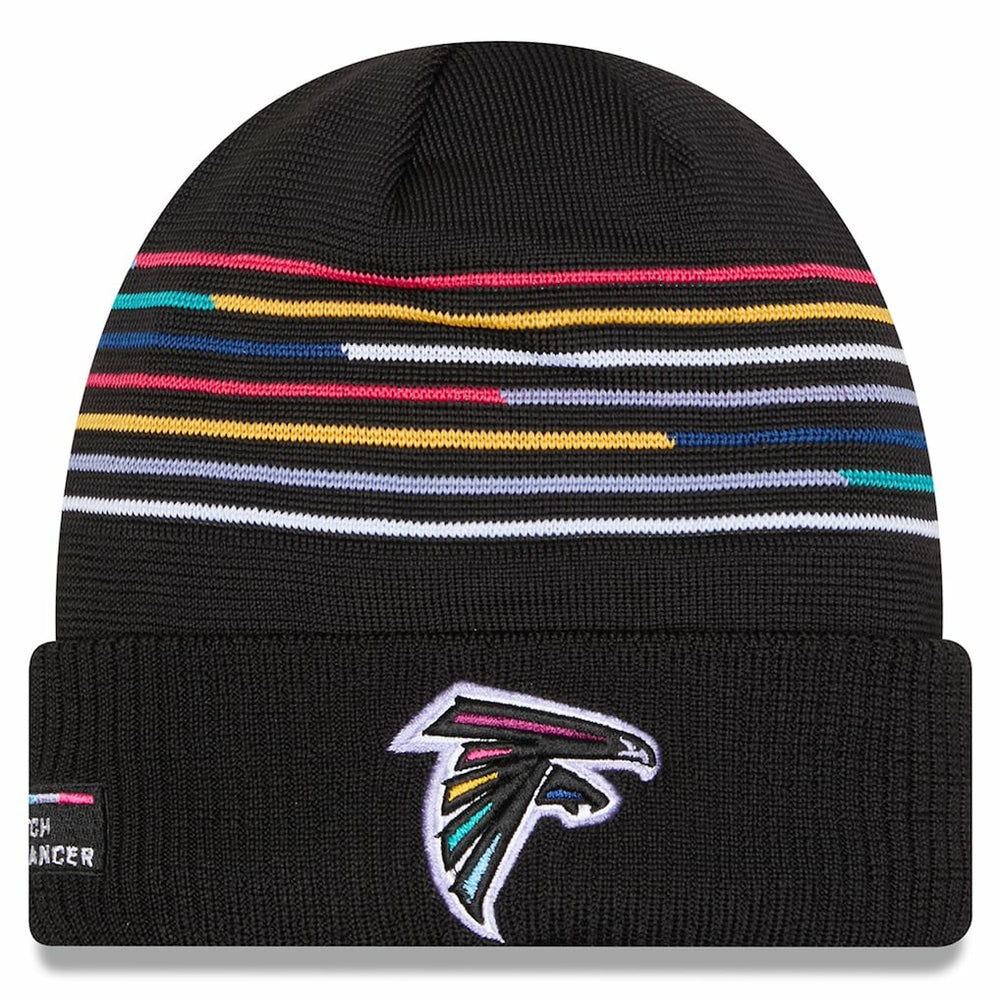 Atlanta Falcons New Era 2025 NFL Crucial Catch Cuffed Knit Hat Black