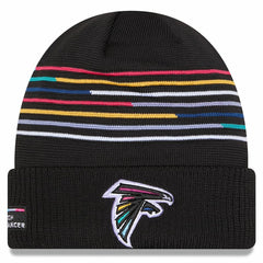 Atlanta Falcons New Era 2025 NFL Crucial Catch Cuffed Knit Hat Black