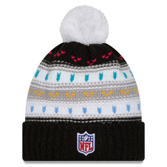Arizona Cardinals New Era Women's 2025 NFL Crucial Catch Cuffed Knit Hat with Pom Black