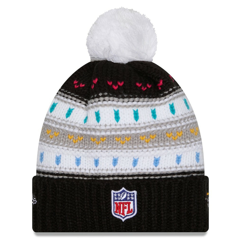 Cleveland Browns New Era Women's 2025 NFL Crucial Catch Cuffed Knit Hat with Pom Black