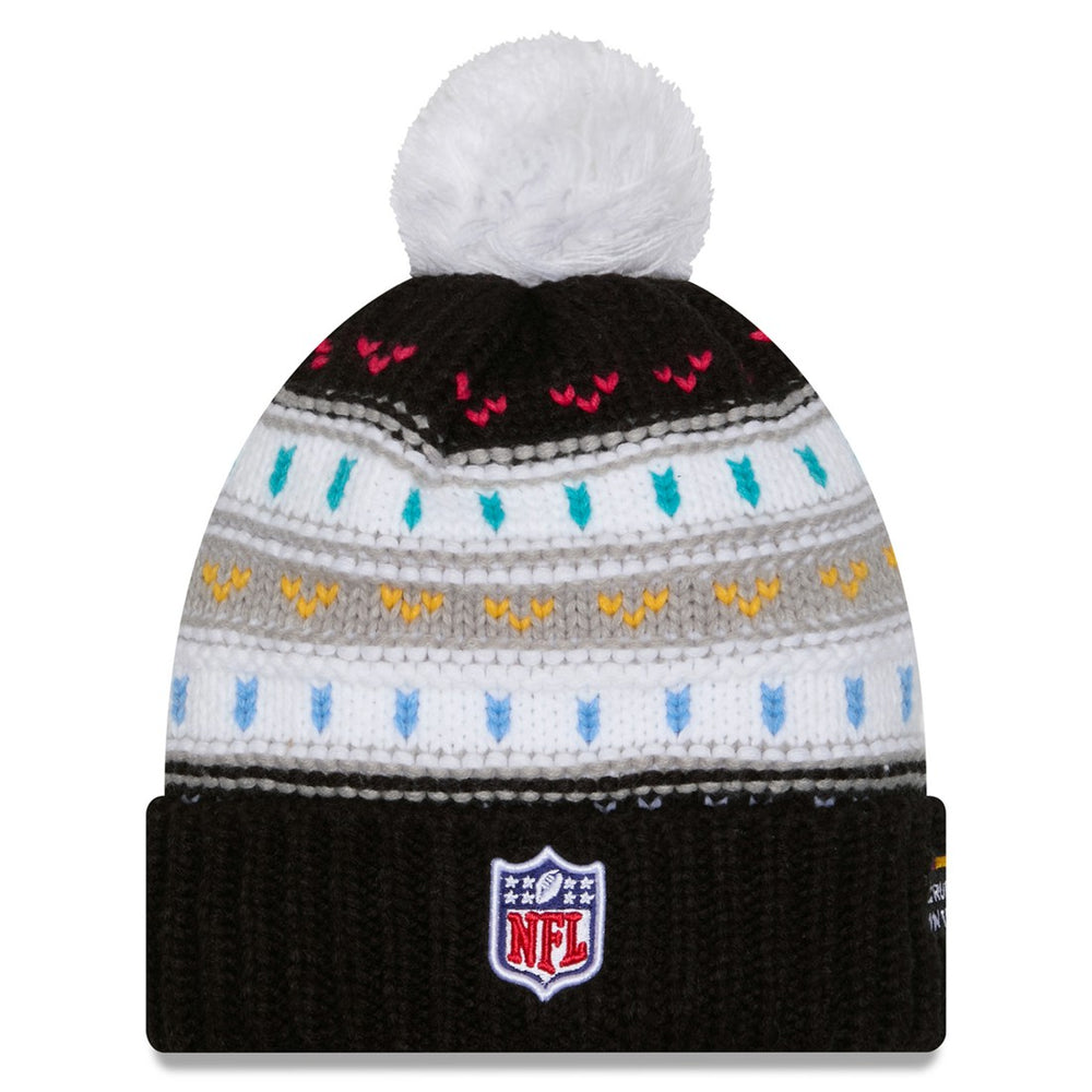 Tampa Bay Buccaneers New Era Women's 2025 NFL Crucial Catch Cuffed Knit Hat with Pom Black