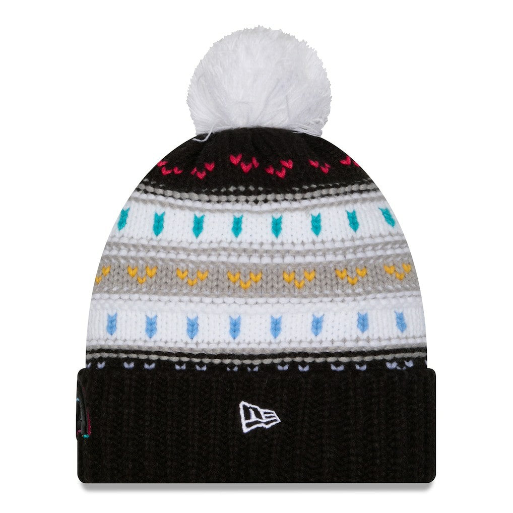 Los Angeles Rams New Era Women's 2025 NFL Crucial Catch Cuffed Knit Hat with Pom Black
