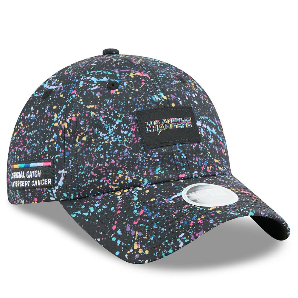Los Angeles Chargers New Era Women's 2025 NFL Crucial Catch Pony Tail Adjustable Hat Black