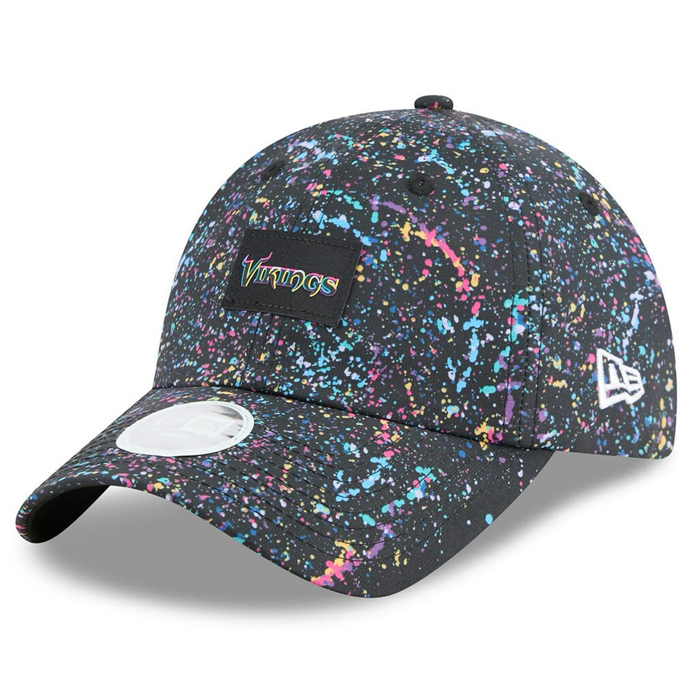 Minnesota Vikings New Era Women's 2025 NFL Crucial Catch Pony Tail Adjustable Hat Black