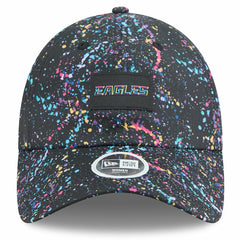 Philadelphia Eagles New Era Women's 2025 NFL Crucial Catch Pony Tail Adjustable Hat Black