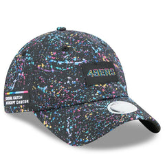 San Francisco 49ers New Era Women's 2025 NFL Crucial Catch Pony Tail Adjustable Hat Black