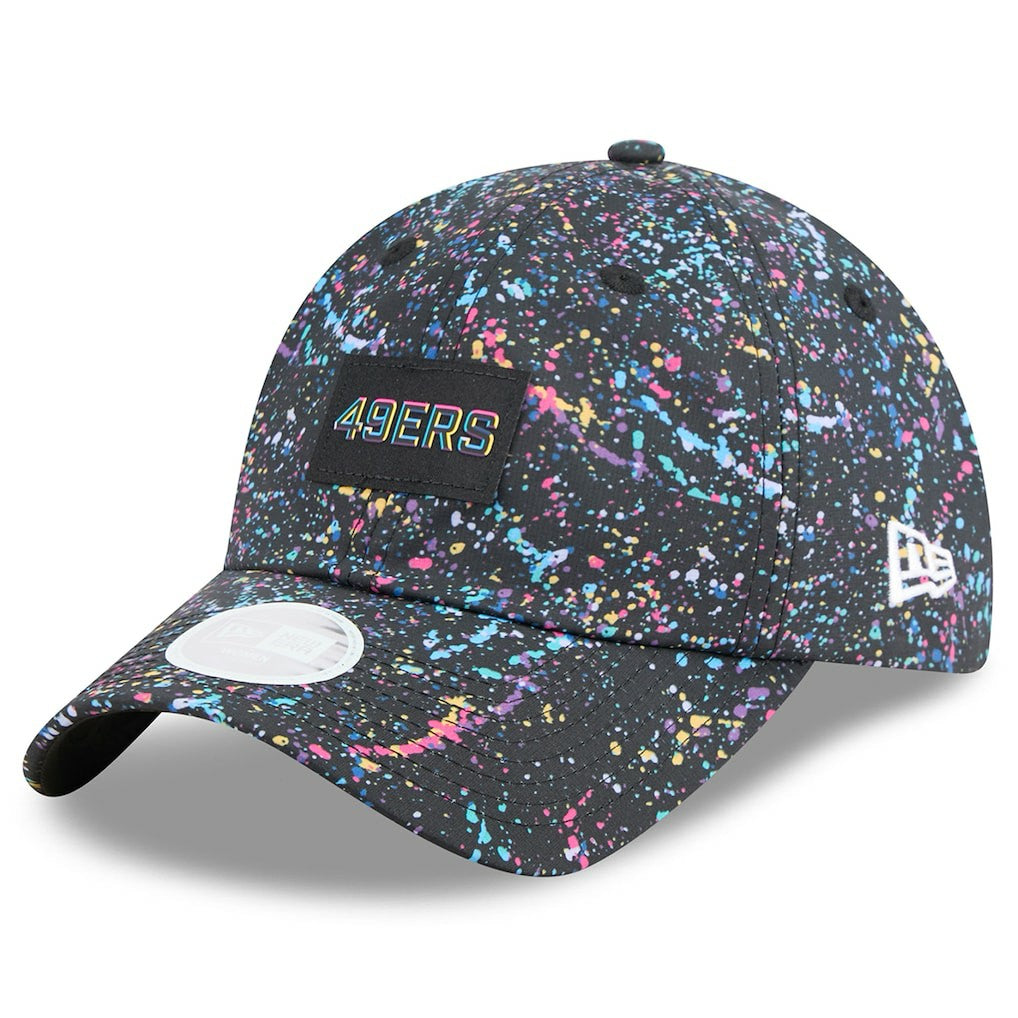 San Francisco 49ers New Era Women's 2025 NFL Crucial Catch Pony Tail Adjustable Hat Black
