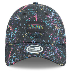 Detroit Lions New Era Women's 2025 NFL Crucial Catch Pony Tail Adjustable Hat Black