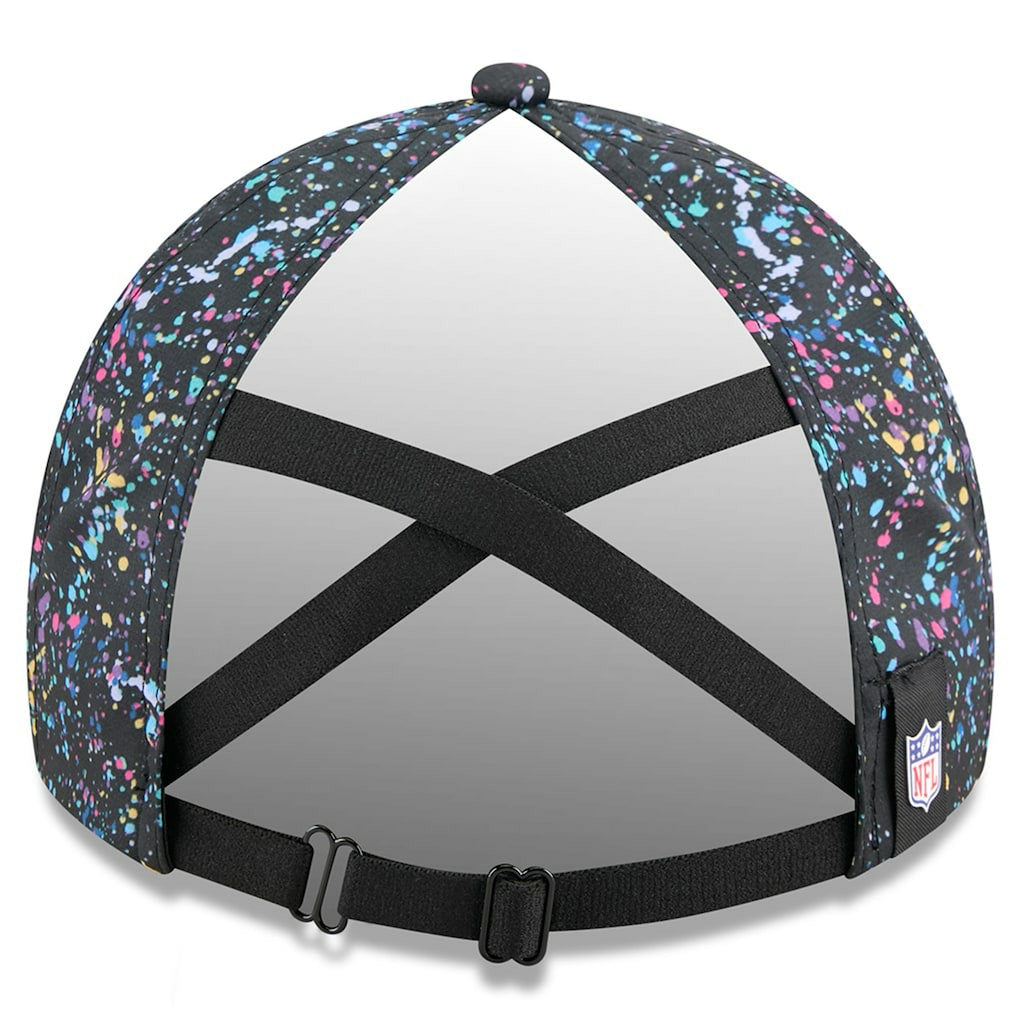 Detroit Lions New Era Women's 2025 NFL Crucial Catch Pony Tail Adjustable Hat Black