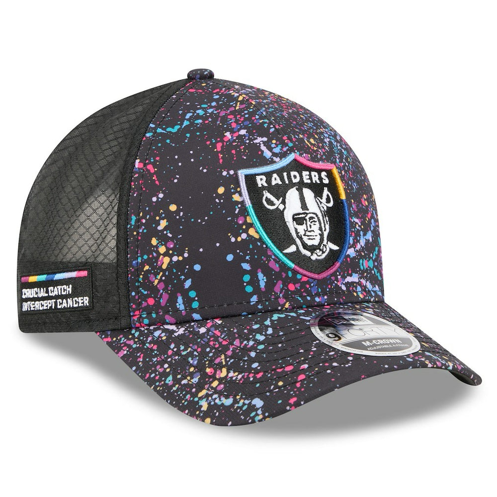 Las Vegas Raiders New Era Youth 2025 NFL Crucial Catch 9FORTY Adjustable Hat Black