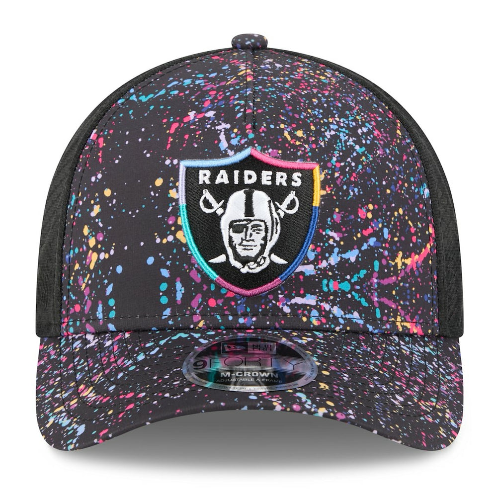 Las Vegas Raiders New Era Youth 2025 NFL Crucial Catch 9FORTY Adjustable Hat Black