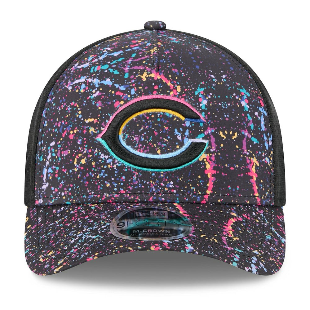 Chicago Bears New Era Youth 2025 NFL Crucial Catch 9FORTY Adjustable Hat Black