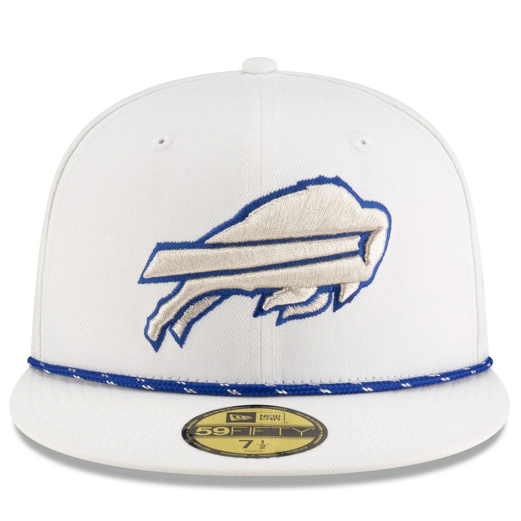 Buffalo Bills New Era 2025 Rivalries Collection Sideline Rope 59FIFTY Fitted Hat White