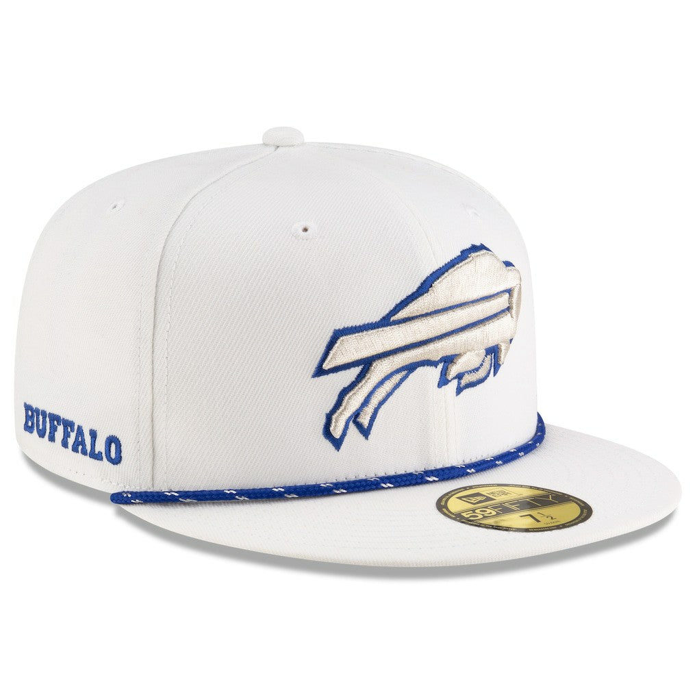 Buffalo Bills New Era 2025 Rivalries Collection Sideline Rope 59FIFTY Fitted Hat White
