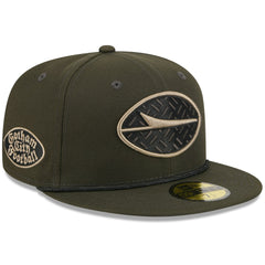 New York Jets New Era 2025 Rivalries Collection Sideline Rope 59FIFTY Fitted Hat Gotham Green