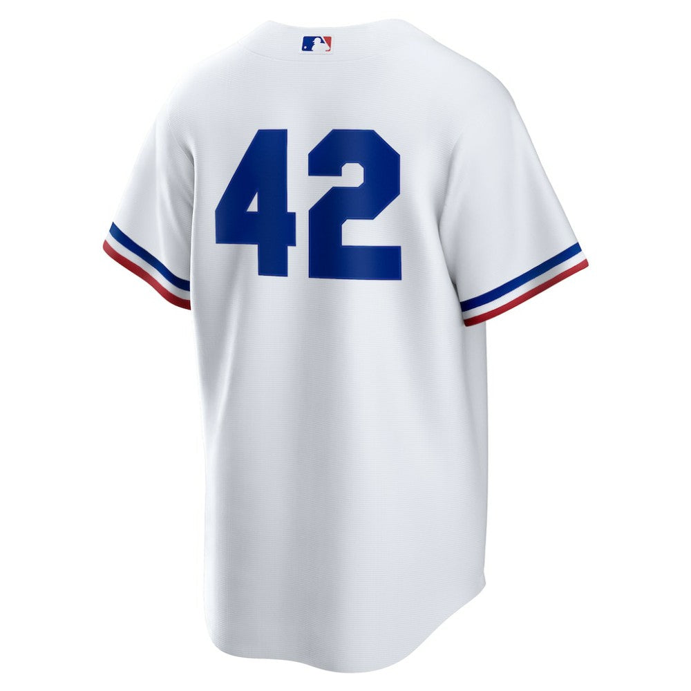 Texas Rangers Nike Home  2025 Jackie Robinson Day Replica Jersey - White Jerseys