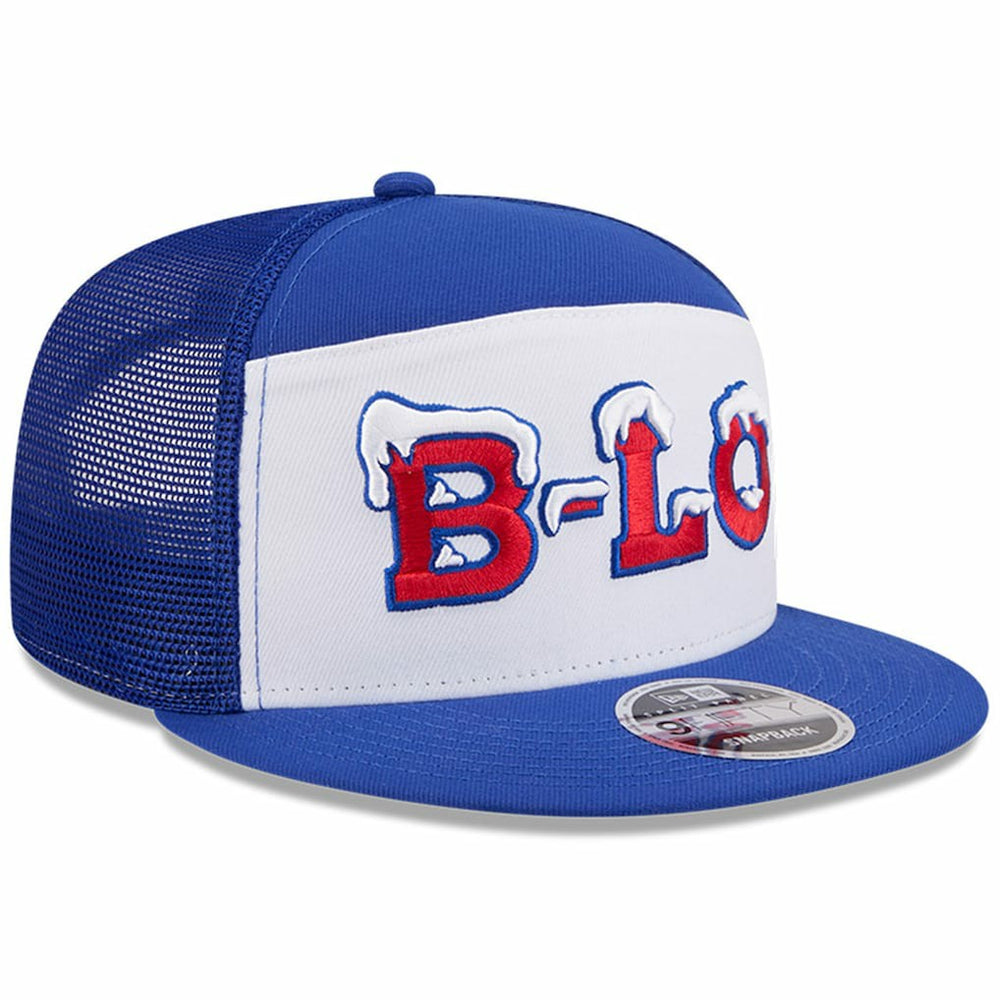 Buffalo Bills New Era 2025 Rivalries Collection Team Split Panel 9FIFTY Snapback Hat White/Royal