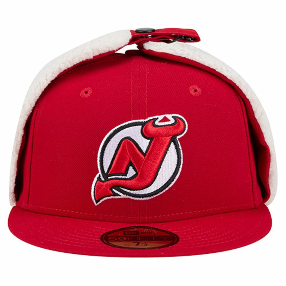NHL New Jersey Devils New Era Injection Dog Ear Classic Fitted Hat - Red