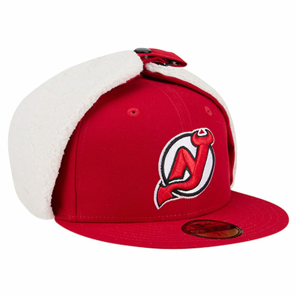 NHL New Jersey Devils New Era Injection Dog Ear Classic Fitted Hat - Red