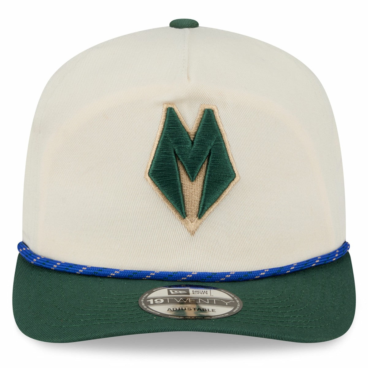 Milwaukee Bucks 2025/26 City Edition 19TWENTY Adjustable Hat Cream/Hunter Green
