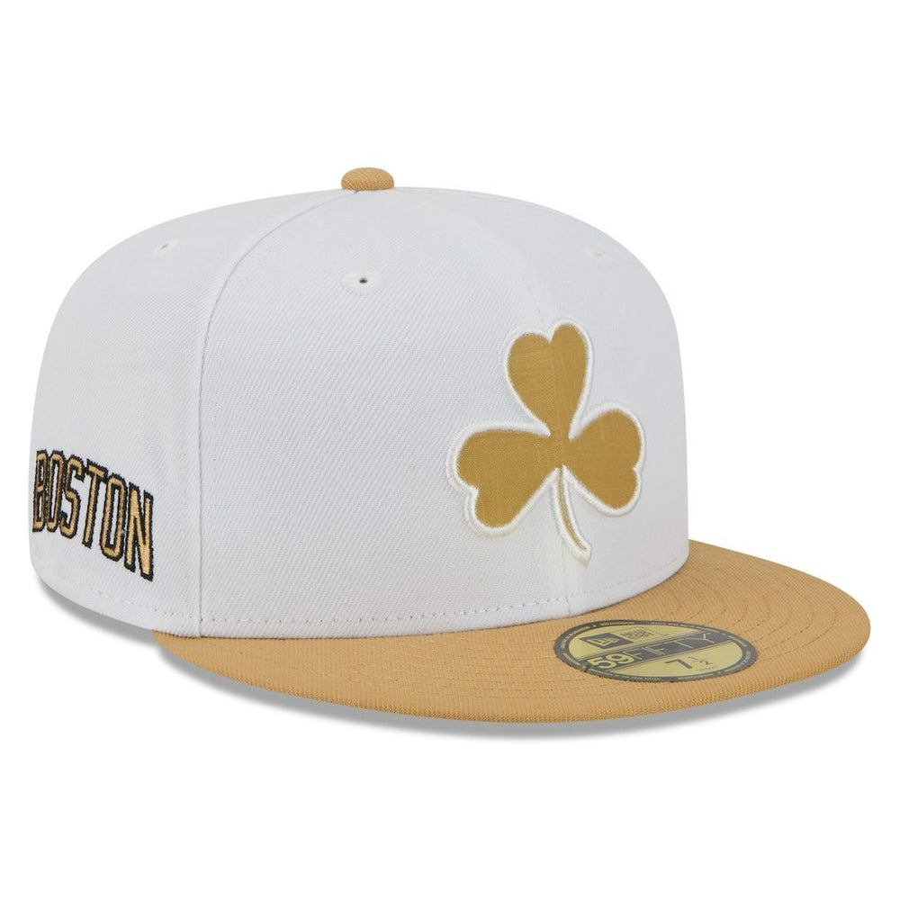 Boston Celtics 2025/26 City Edition 59FIFTY Fitted Hat White/Gold